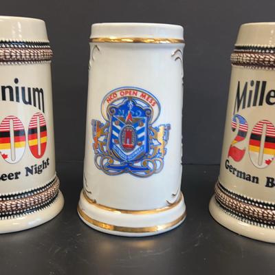 Trio Of German Beer Steins