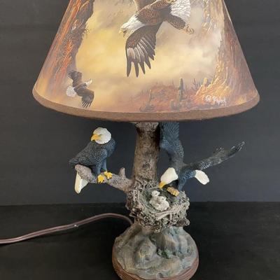 Bradford Exchange Treetop Majesty Tabletop Lamp