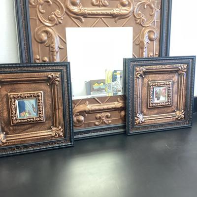 3 Pressed Metal Mirrors
