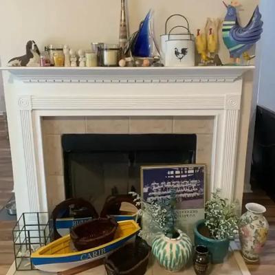 Home Décor Collection with 1955 Brooklyn Dodgers Print, Mirrors, Carib Boat & Vases
