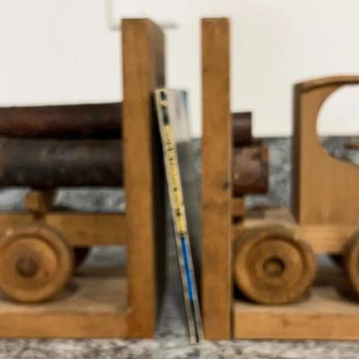 Woodworks Of Washington State Wood Logging Truck Bookends