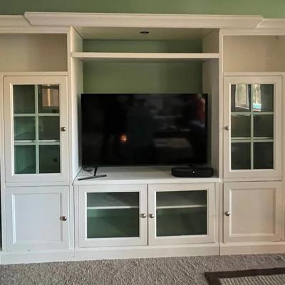 Oak Furniture West, San Diego, Entertainment Center with Lights, Fan and Tons of Storage