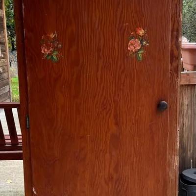Antique Wood Chimney Cupboard