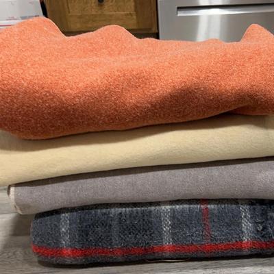 4 Heavy Vintage Blankets-Carmatex Plaid 