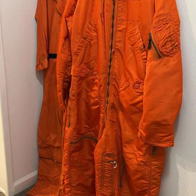  Vintage 1960’s USAF Men’s Flying Coveralls, Summer And Winter USAF 