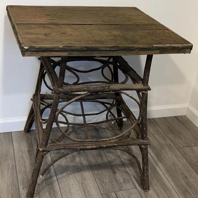 Antique American Folk Art Adirondack Primitive Twig Table