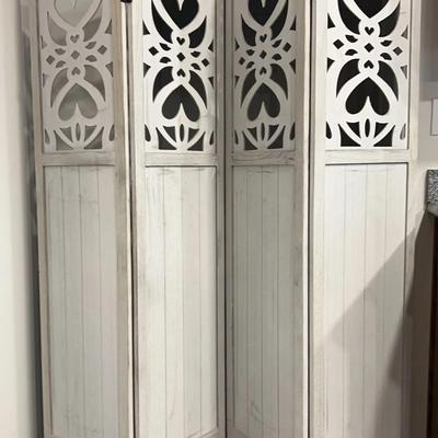 4-Panel Wood Room Divider