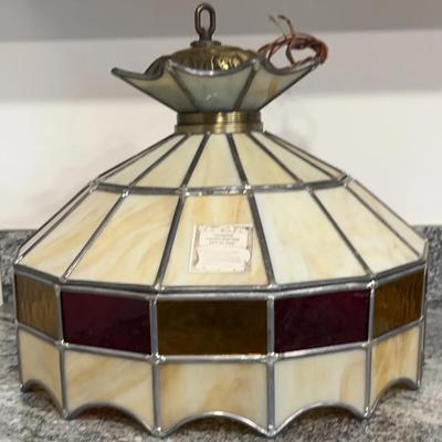 Handcrafted Art Glass Swag Lampshade Vintage Sears