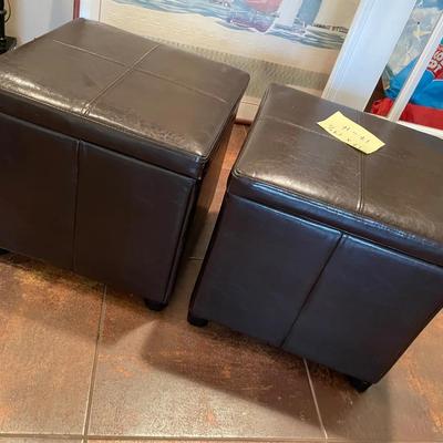 Two Storage Cube Foot Stools