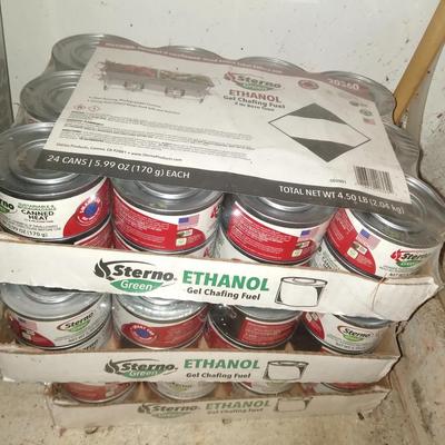 Three unused packages of Sterno