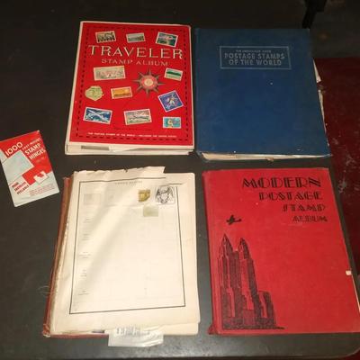 Lot of 4 vintage stamp collection books