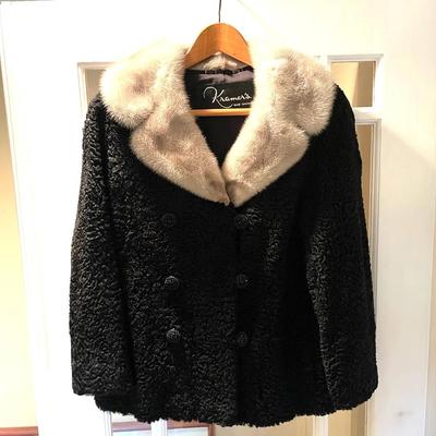 Vintage Curly Lamb Fur Jacket