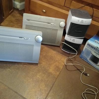 Lot with small air purifiers and air coolers