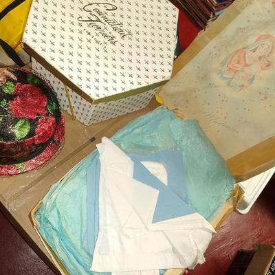 Vintage hat and cristening outfit