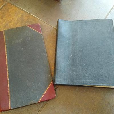 Two vintage stamp collection books