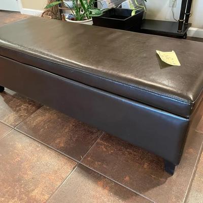 Brown Storage Bench