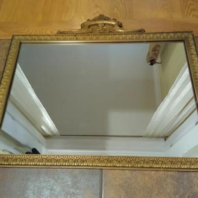 Antique 1920s Gold Frame Mirror