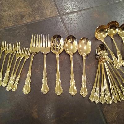 Set Of Gold-Toned Stainless Utensils 