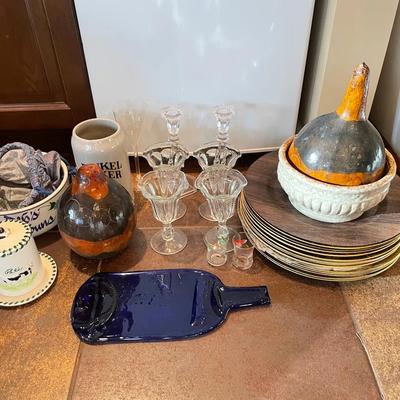 Lot Of Various Glass And Ceramics Including “Deb’s Hot Buns”