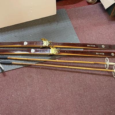Vintage Wooden Skis
