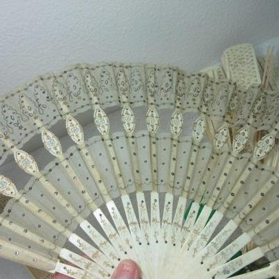 Victorian to 20th C hand fans