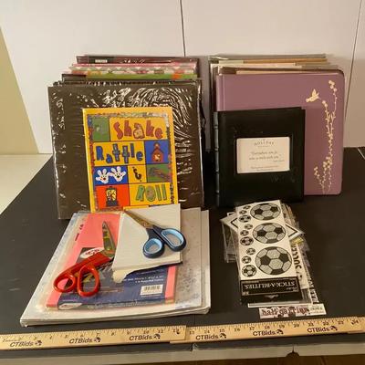 Large Scrapbooking & Craft Supply Collection – Stickers, Sheet Protectors, Scissors & More