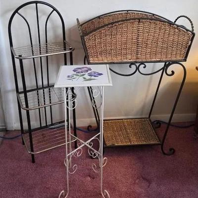 (3) Assorted Metal Plant Stands