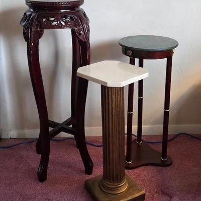 (3) Decorative Pedestals 