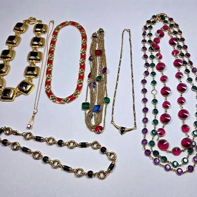 Colorful Goldtone Necklaces 