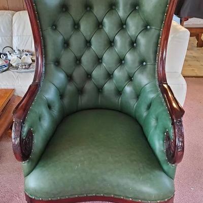 (2) Leather Fireside Chairs