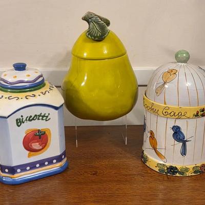 (3) Fun Cookie Jars