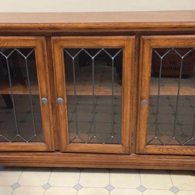 Leaded Glass Display Cabinet 