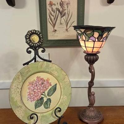 Unique Stained Glass Lamp and Other Items
