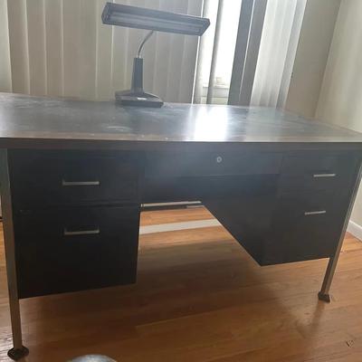 Large Office Desk with Retro Light
