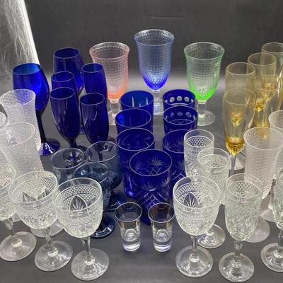 A Collection of Assorted Glassware 