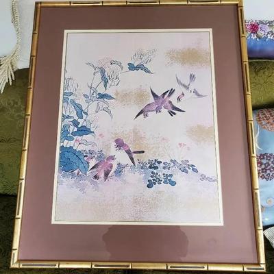 Chinoiserie-Style Print with Birds