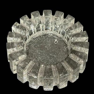 Pukeberg Sweden Textured Glass Ashtray/ Trinket Dish