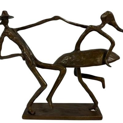 Handmade Bronze Dancing Man & Woman 