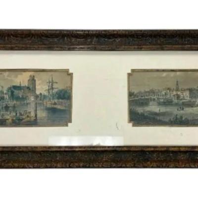 (23.5"x9.5") H. Hal Kramer Co. Framed Antique Prints