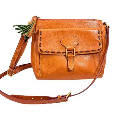 Brown Leather Dooney & Bourke Crossbody Purse (w/ COA)