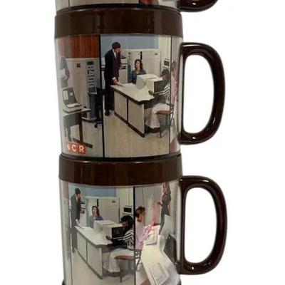 Vintage NCR Thermo-Serv Mugs 