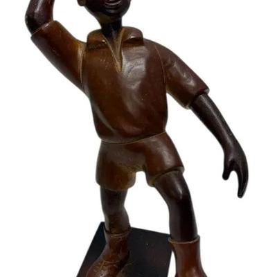 Wooden Boy Sculpture- Made In Italy 