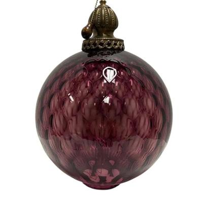 Giant Purple Glass Globe Ceiling Light