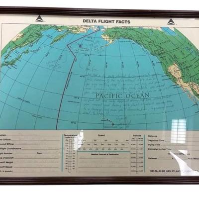 (16"x21") Framed Delta Flight Facts