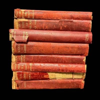 Antique Leather Bound Books - Dumas, Conrad, + More