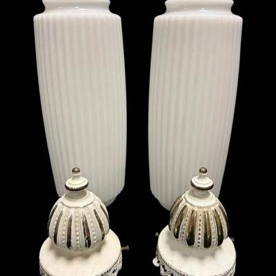Milk Glass Tubular Ceiling Lights