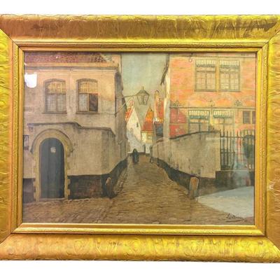 Framed City Scape Print (35”x28”)