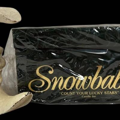 Cast Iron Man In The Moon Crescent Nutcracker And Snowbabies “Count Your Lucky Stars” Candle Jar 