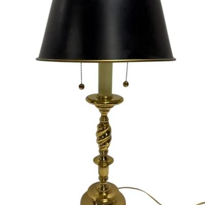 Brass Lamp With Black Shade 