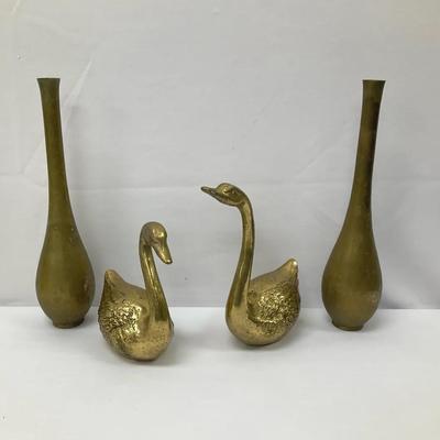 Brass Toned Swans And More